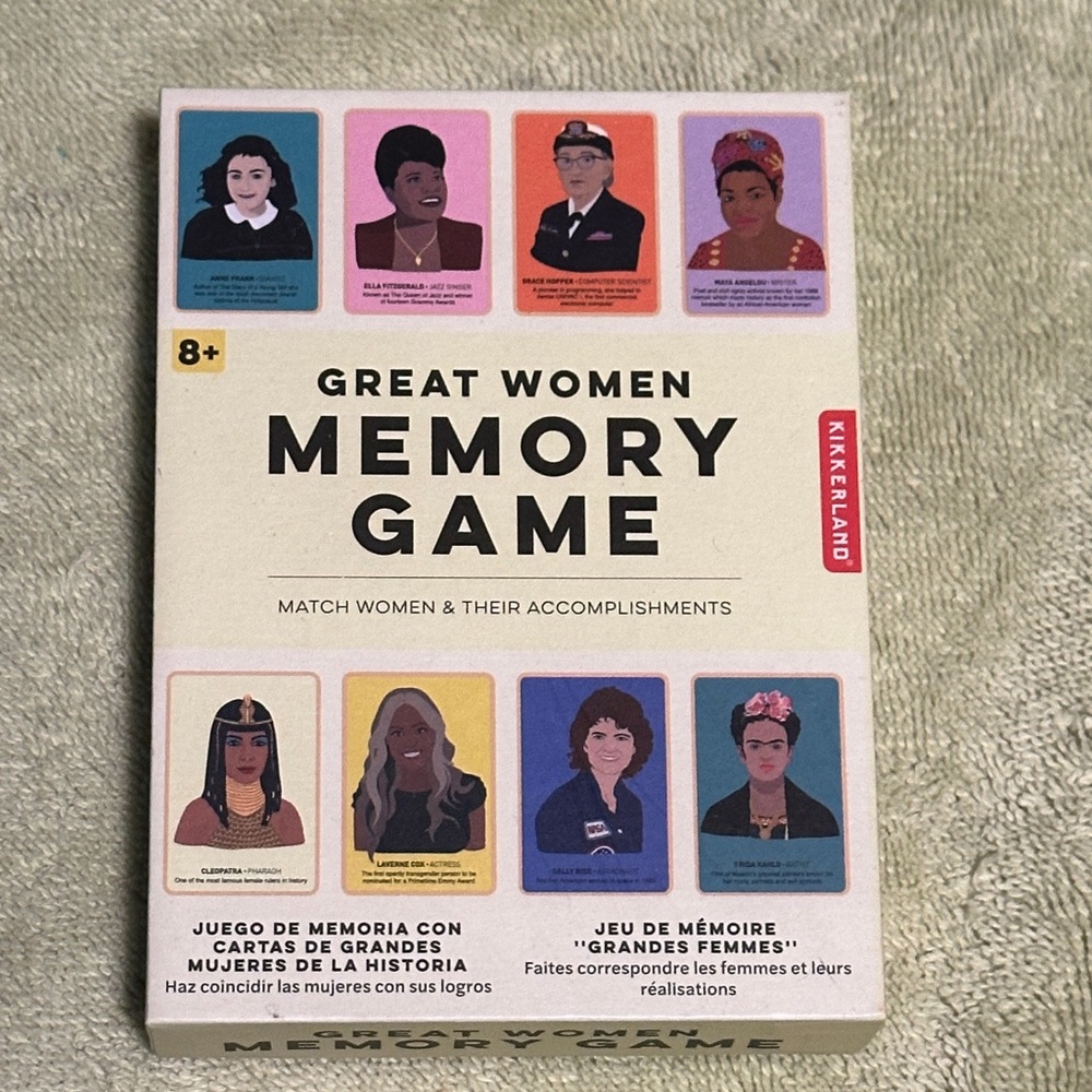 Kikkerland Great Women Memory Game - Colorful Edition